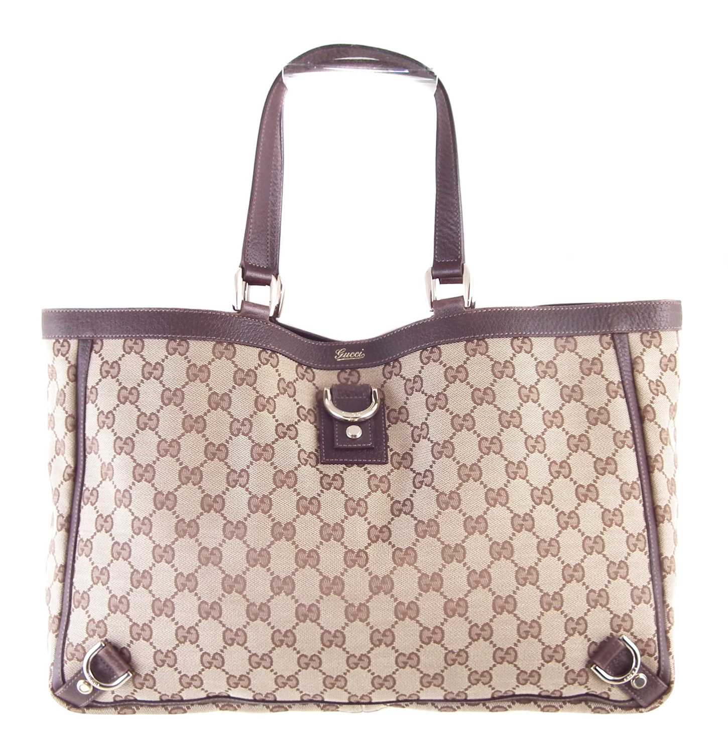 Lot 60 - A Gucci canvas Abbey tote handbag