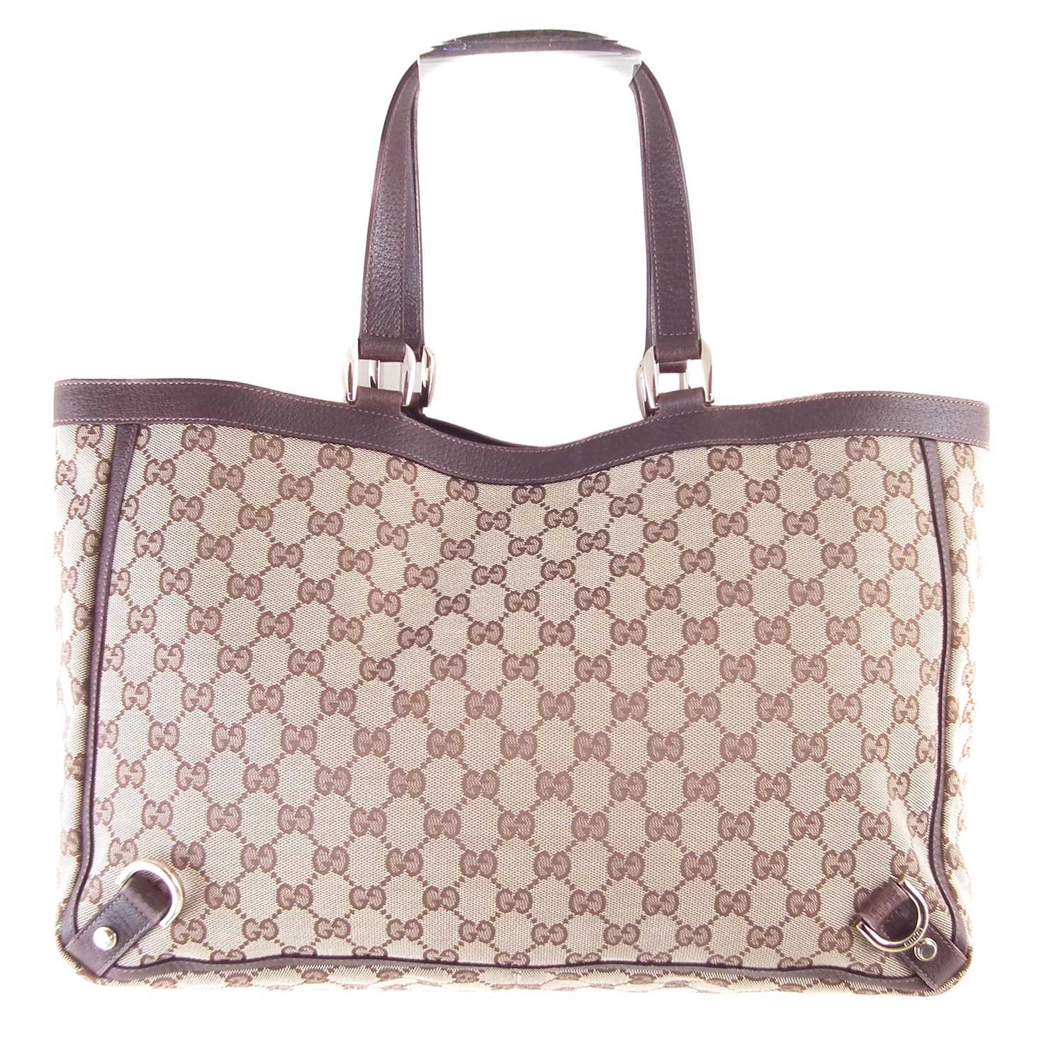 Lot 60 - A Gucci canvas Abbey tote handbag,