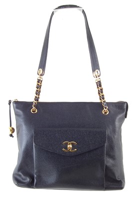 Lot 85 - A Chanel CC Turnlock Shopping tote handbag
