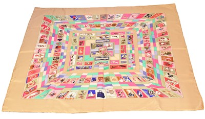 Lot 6 - A Hermès "Correspondance" silk scarf by Cathy Latham