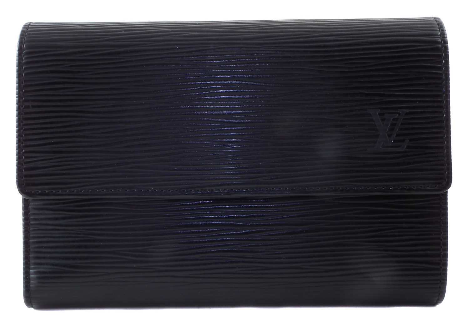 Lot 125 - A Louis Vuitton black Epi Porte-Tresor Etui Papier wallet