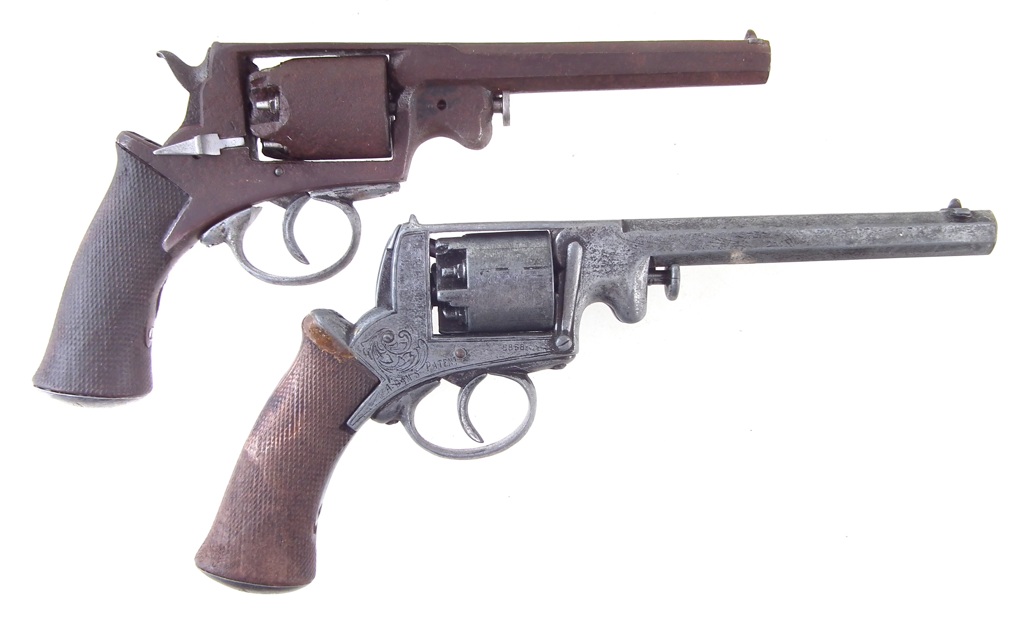 Lot 5 Relic Adams revolver and one other replica