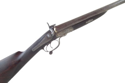 Lot 130 - Williams and Powell Liverpool double 12 bore pinfire shotgun