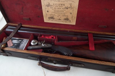 Lot 58 - G. E Lewis double 10 bore fitted into a period case