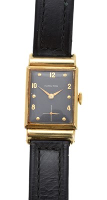 Lot 267 - A 14ct gold Hamilton wristwatch