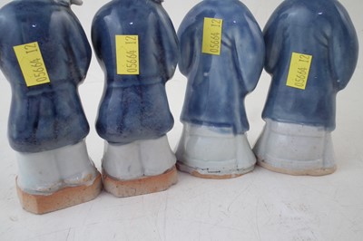 Lot 177 - Set of four Chinese export porcelain figures