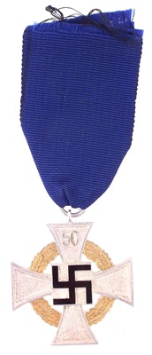 Lot 288 - German WWII Third Reich Faithful Service 50 years class medal.