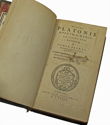 Lot 44 - Platonis Opera, Primus Quintus, 1550.