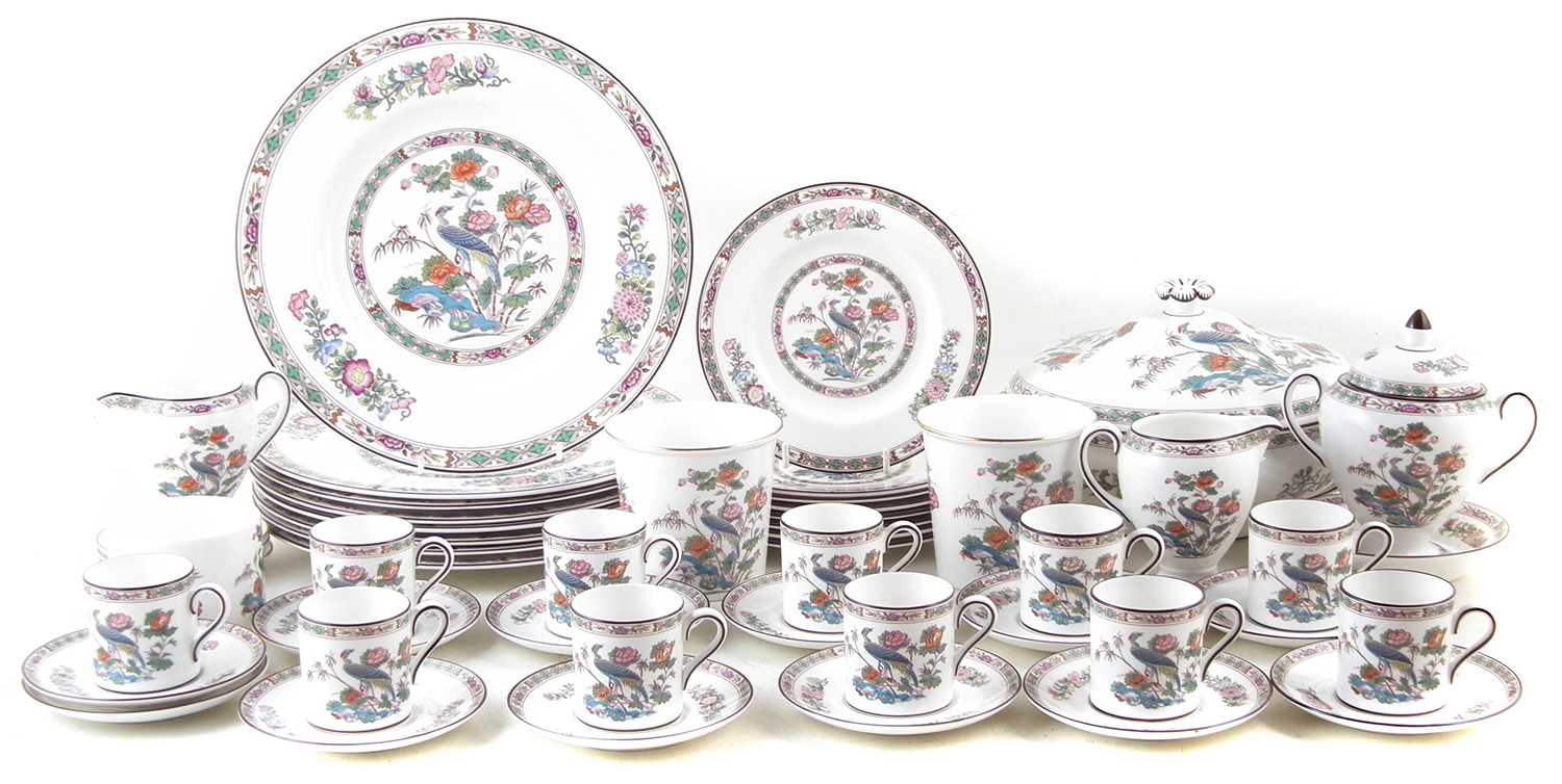 Lot 111 - Wedgwood Kutani Crane coffee and dinner ware