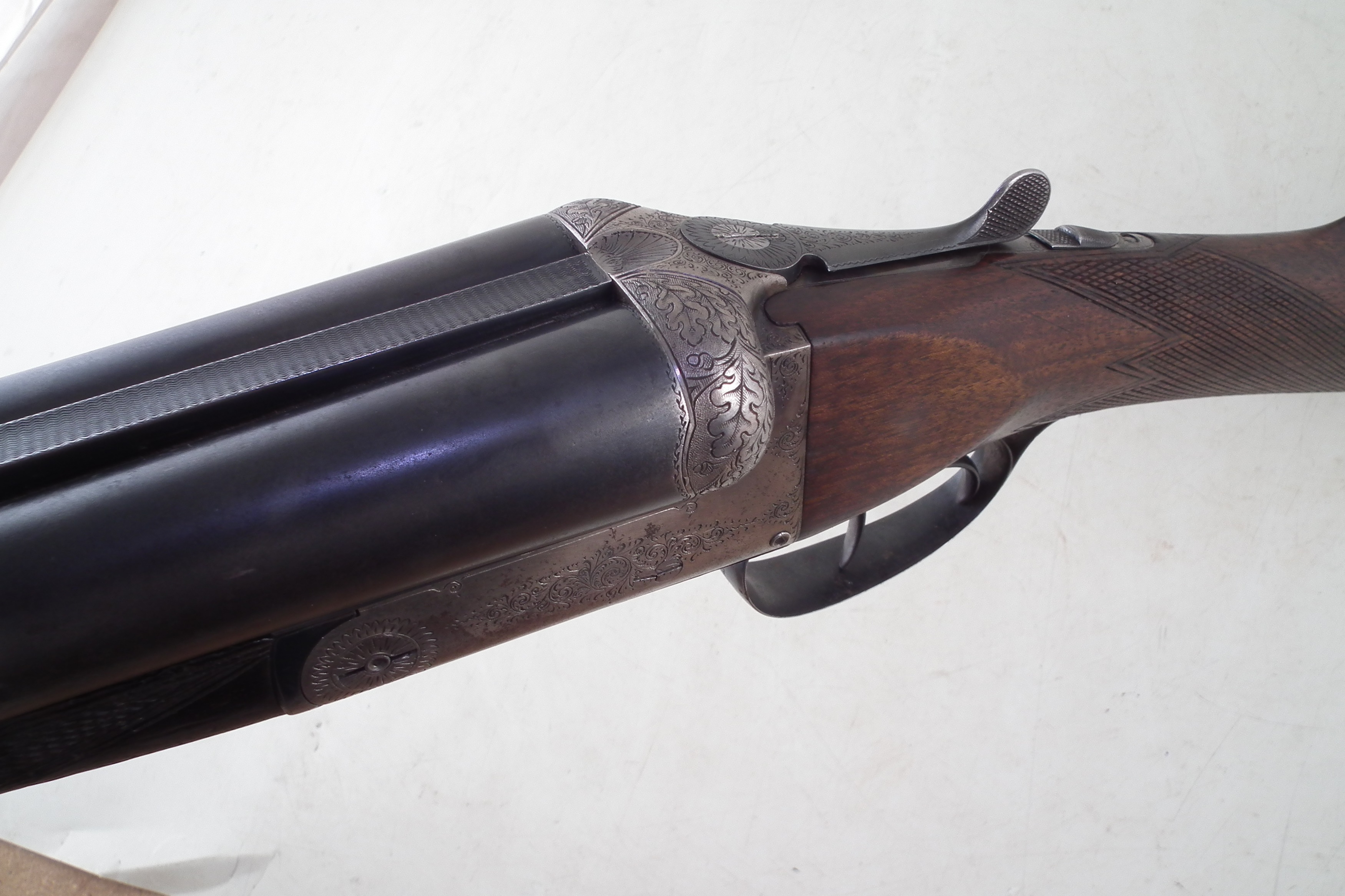 Lot 112 - Belgian 12 bore side by side shotgun