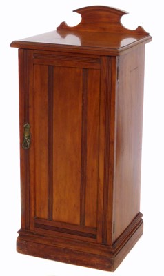 Lot 165 - Late 19th-century satin walnut two-door wardrobe.