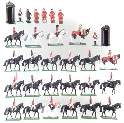 Lot 222a - Seventeen Britains mounted Life Guard toy soldiers