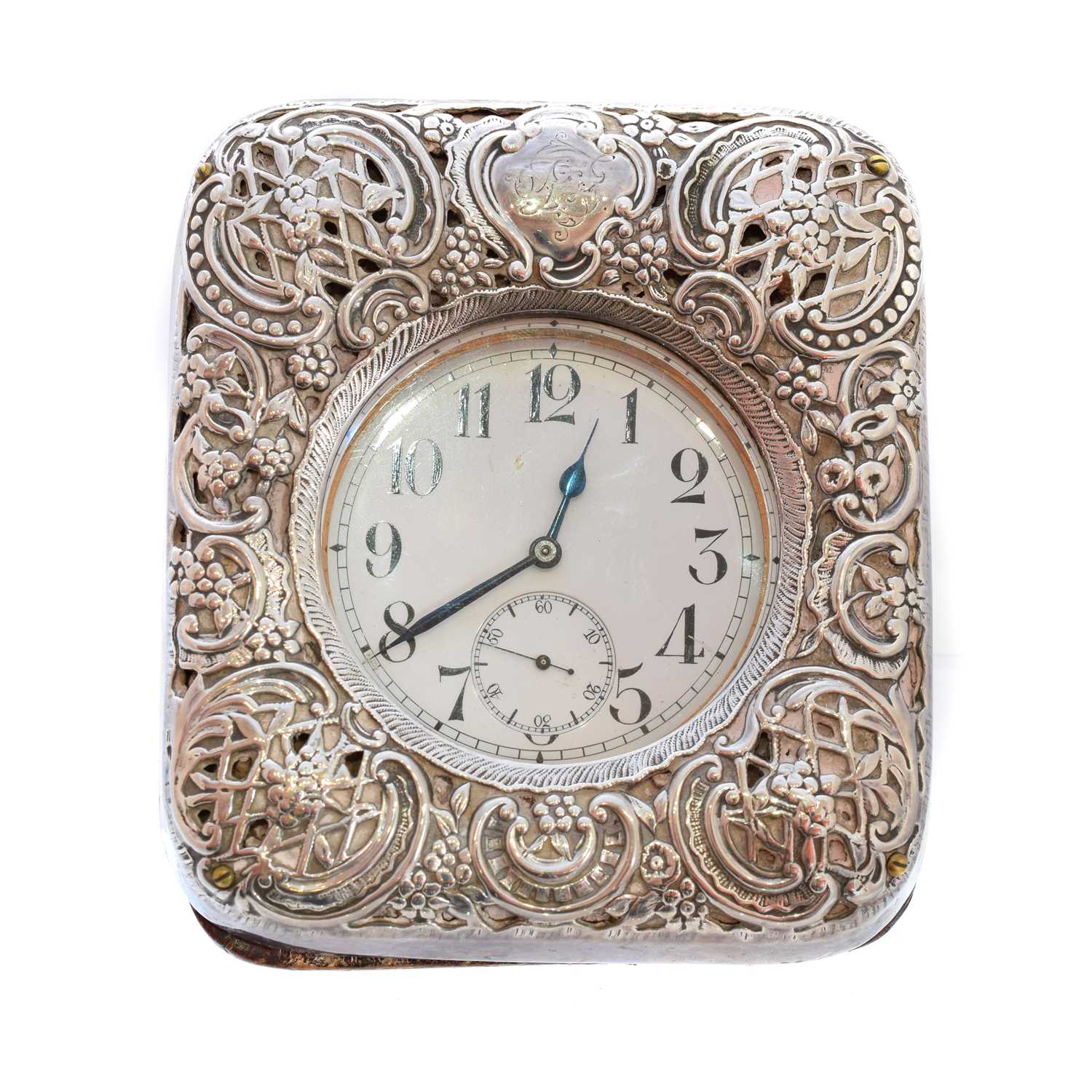 Lot 120 - A goliath pocket watch within a silver fronted case