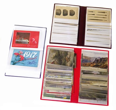 Lot 97 - Postcard collection in 3 albums including Edwardian topographical and greetings cards