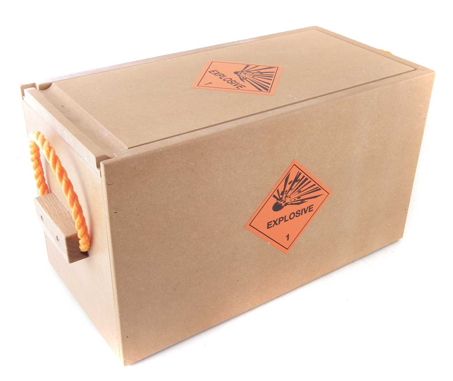 Lot 183 - Black powder storage box.