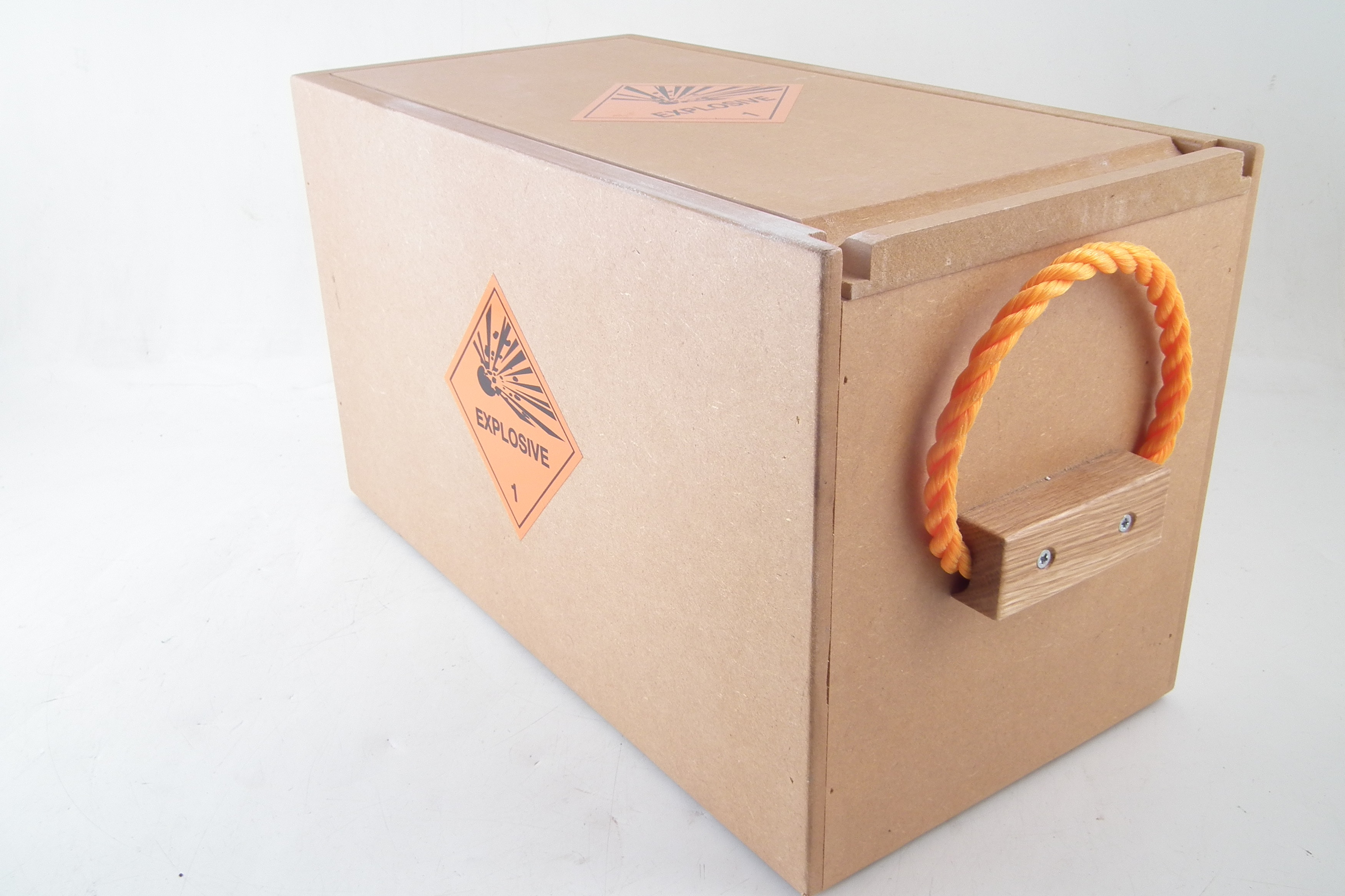 Lot 183 - Black powder storage box.