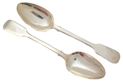 Lot 204 - A pair of Victorian table spoons
