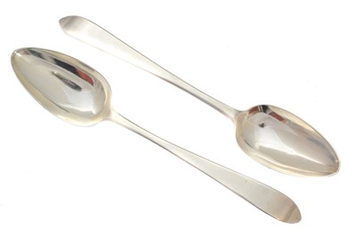 Lot 220 - A pair of George III Irish silver table spoons