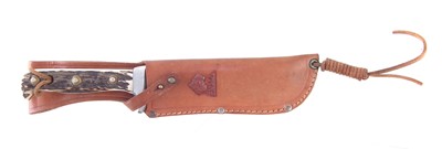 Lot 243 - Rare 1970's Puma White Hunter knife and scabbard