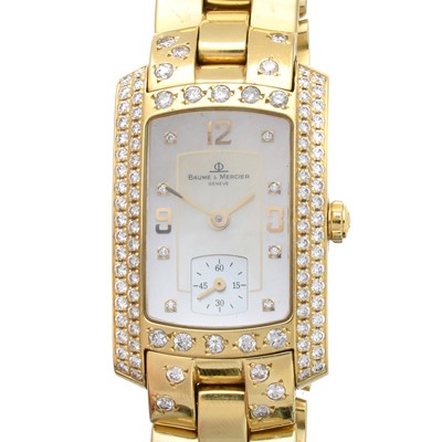 Lot 257 - An 18ct gold diamond Baume & Mercier 'Hampton Classic' watch