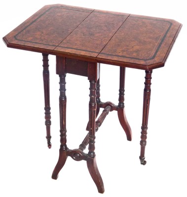 Lot 168 - Victorian walnut veneered Sutherland table.