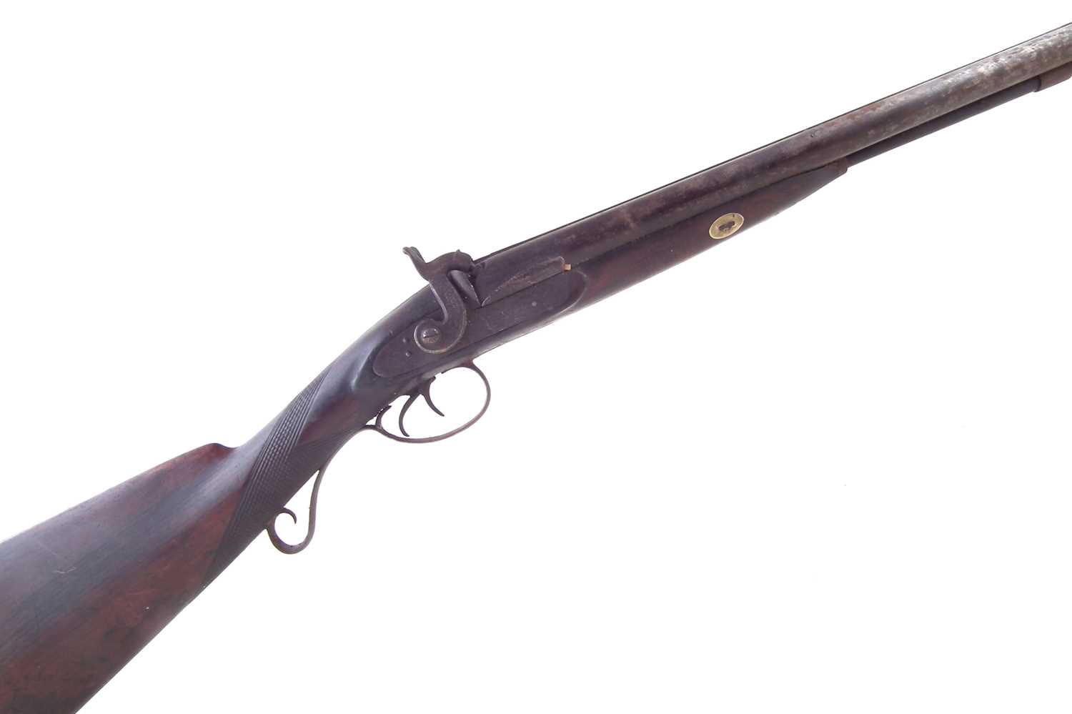 Lot 125 - Percussion double barrel shotgun