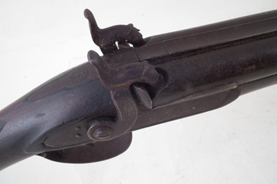 Lot 125 - Percussion double barrel shotgun