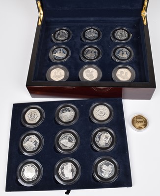 Lot 17 - A Royal Mint Diamond Wedding Anniversary Silver Proof Crown Collection 2007.