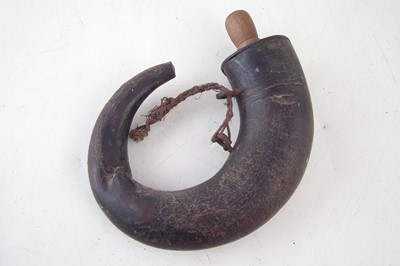 Lot 177 - Persian powder horn and one other