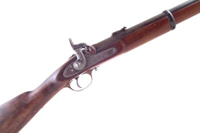 Lot 77 - Parker Hale Enfield .577 rifled carbine with Pedersoli sizing die and mould.