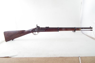 Lot 77 - Parker Hale Enfield .577 rifled carbine with Pedersoli sizing die and mould.