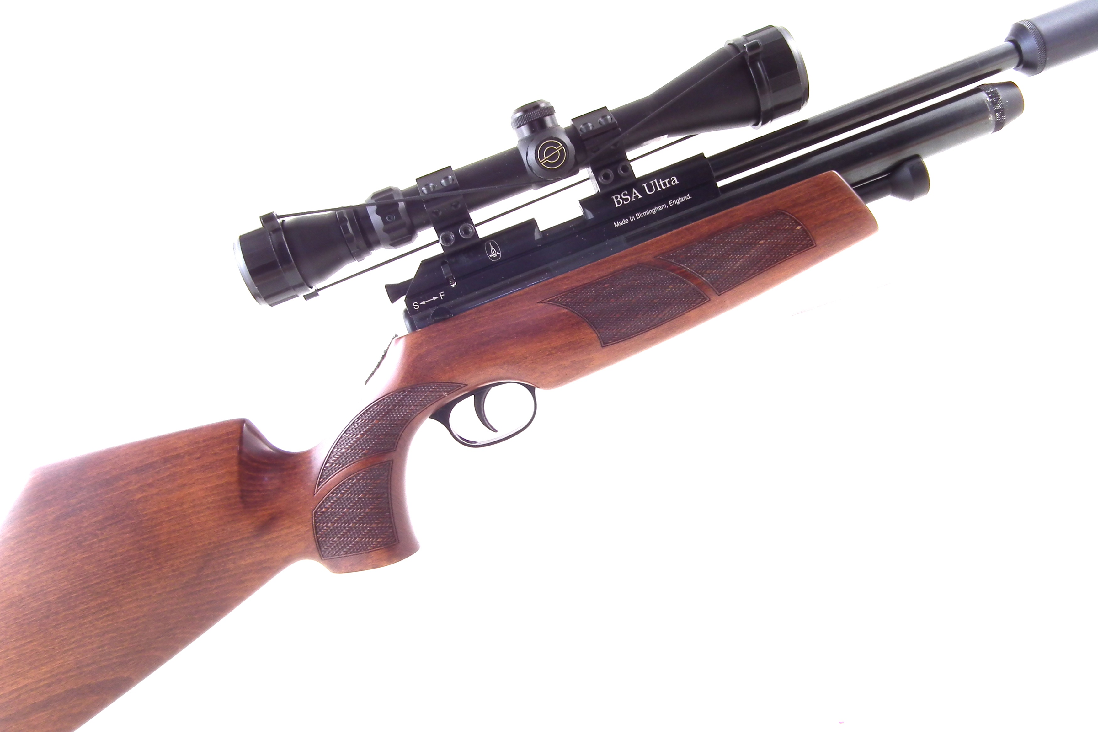 Lot 160 - BSA Ultra PCP Air rifle with Simmons 3-9 x