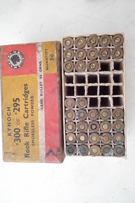 Lot 166 - .300 or .295 Kynock Rook Rifle ammunition and other mixed ammunition.