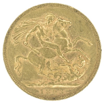 Lot 79 - Queen Victoria, Sovereign, 1893, London Mint.