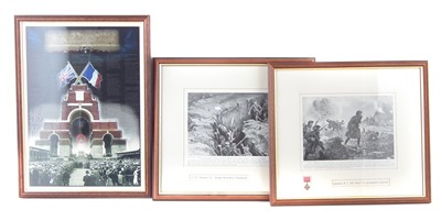 Lot 283 - Collection of nineteen WWI framed prints