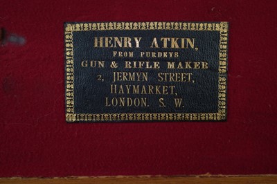 Lot 188 - Oak and leather shotgun case by Henry Atkin