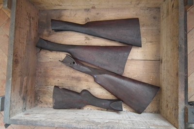 Lot 162 - Collection of gun stocks and forends, etc