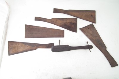 Lot 156 - Collection of shotgun / rifle stock maker's jigs