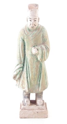 Lot 3 - Late Ming type polychrome figure of stepped base