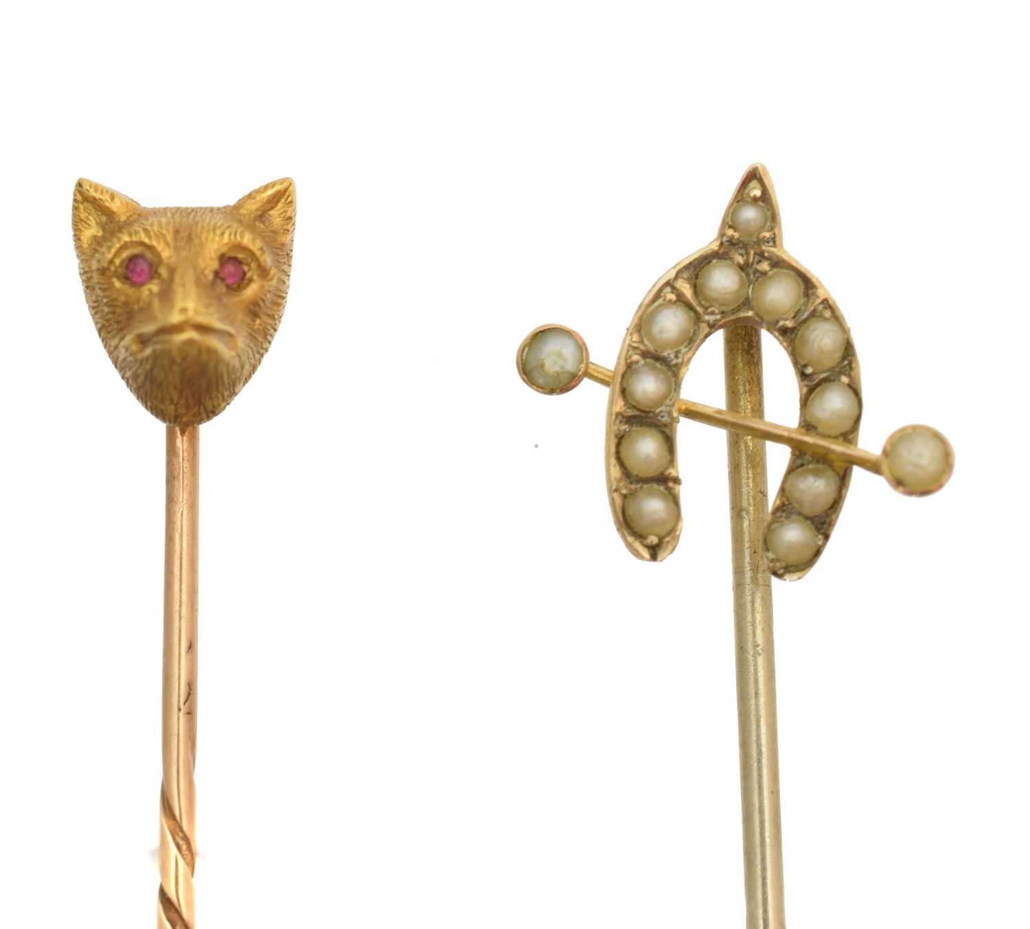 Lot 18 - Two early 20th century stick pins
