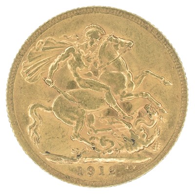 Lot 41 - King George V, Sovereign, 1912, London Mint.