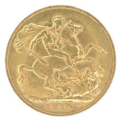 Lot 43 - King Edward VII, Sovereign, 1910, London Mint.