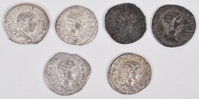 Lot 1 - Selection of Ancient Roman silver coins to include denarii and one Philip I antoninianus (16).