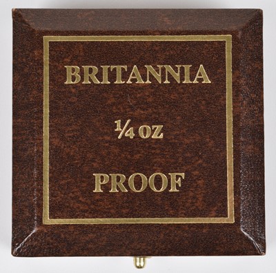 Lot 85 - A Royal Mint 2005 Gold Proof Britannia, Twenty-five pounds coin in box.