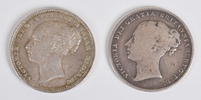 Lot 40 - Selection of five world silver coins to include Victoria 1883 shilling (5).