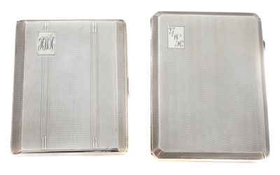 Lot 154 - Two George V silver cigarette cases