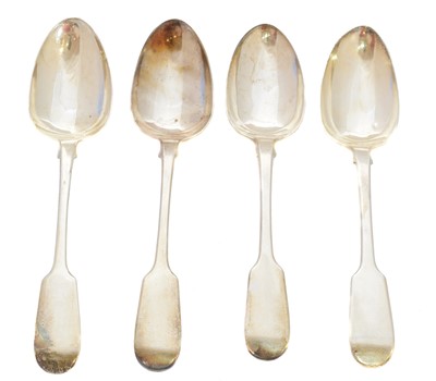 Lot 161 - Four Victorian table spoons