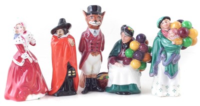 Lot 115 - Five miniature Royal Doulton figures