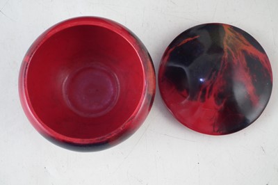 Lot 117 - Two Royal Doulton Flambe vases and a bowl