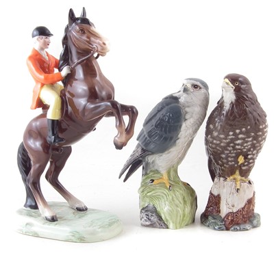 Lot 93 - Beswick Huntsman and two birds of prey decanters